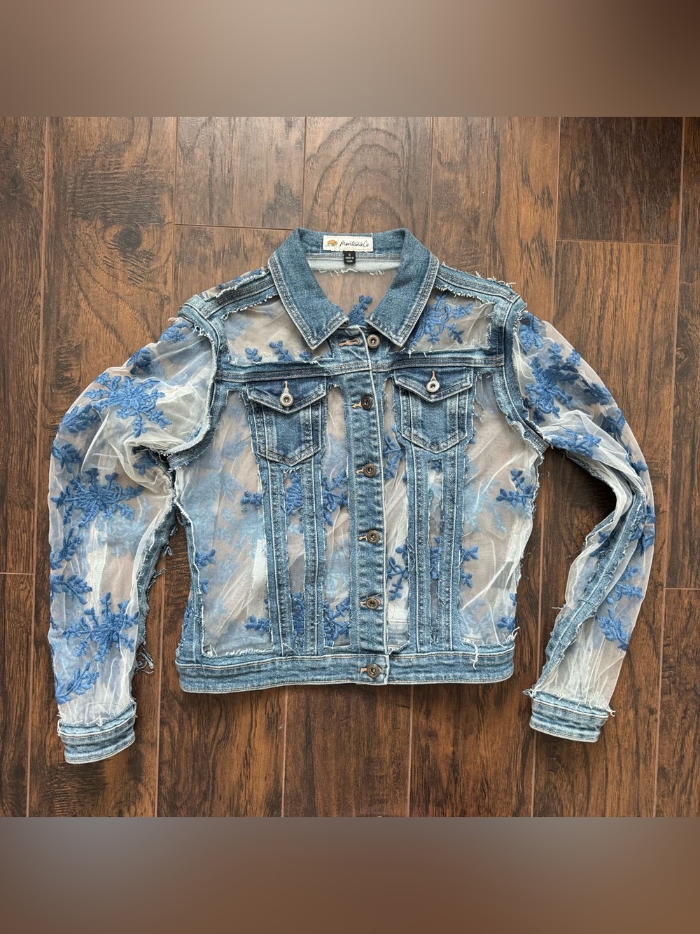 Montana Co Denim Lace Jacket Size Small